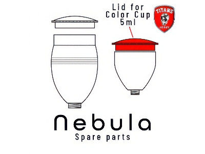Lid For Color Cup 5ml For Nebula Airbrush (Part 10) - image 1