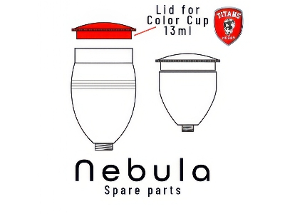 Lid For Color Cup 13 Ml For Nebula Airbrush (Part 30) - image 1