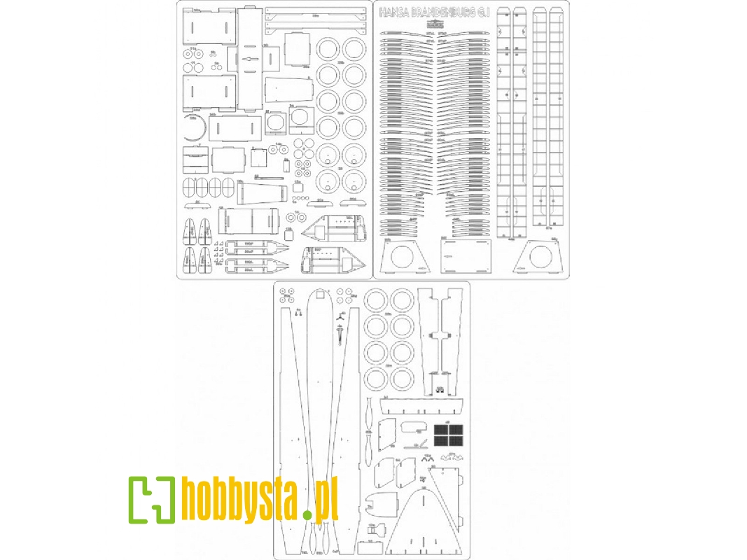 Hansa Brandenburg G.I - Laser Cut Frames - image 1