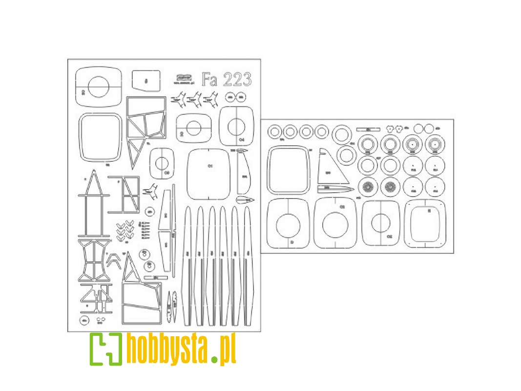 Focke-achgelis Fa 223 - Laser Cut Frames - image 1