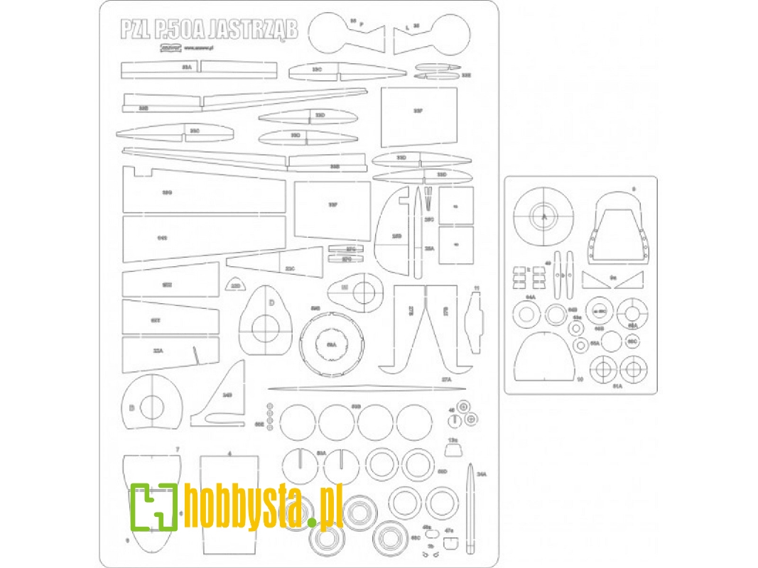 Pzl P.50a Jastrząb - Laser Cut Frames - image 1