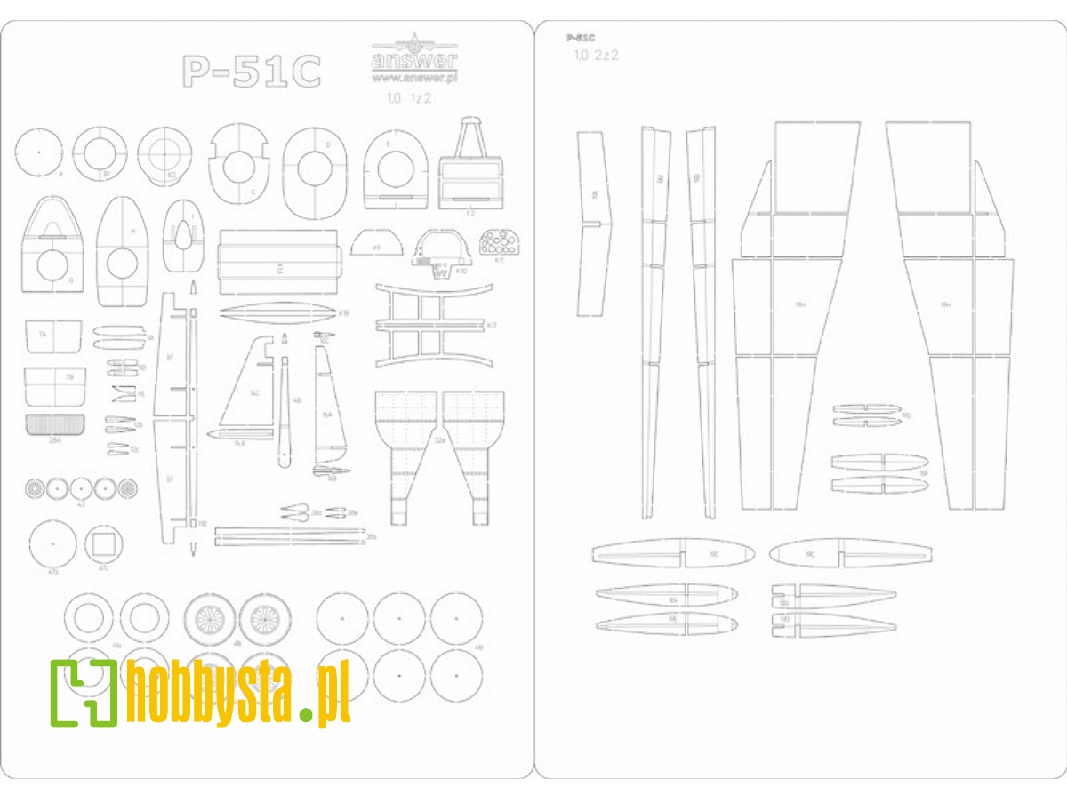 P-51c Mustang - Laser Frames, Details - image 1
