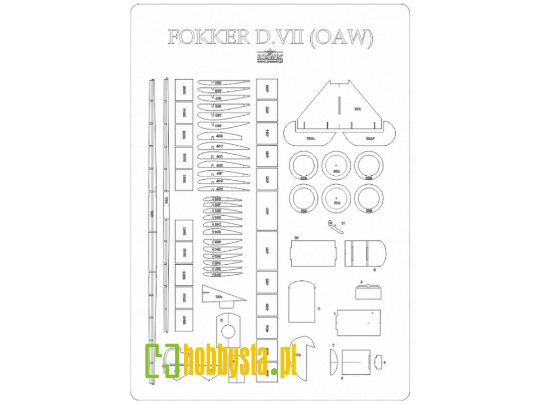Fokker D.Vii (Oaw) - Laser Cut Frames And Details - image 1