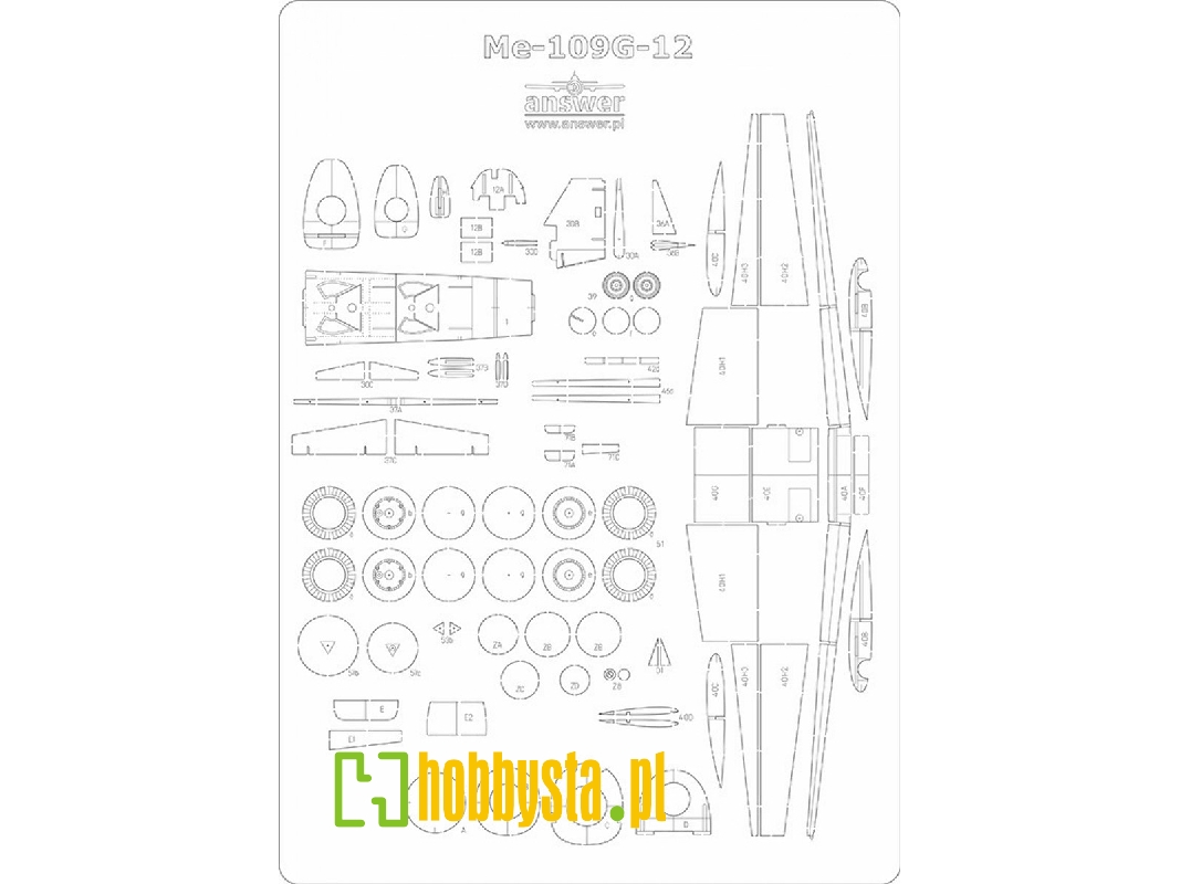 Messerschmitt Bf-109g-12 - Laser Frames And Details - image 1