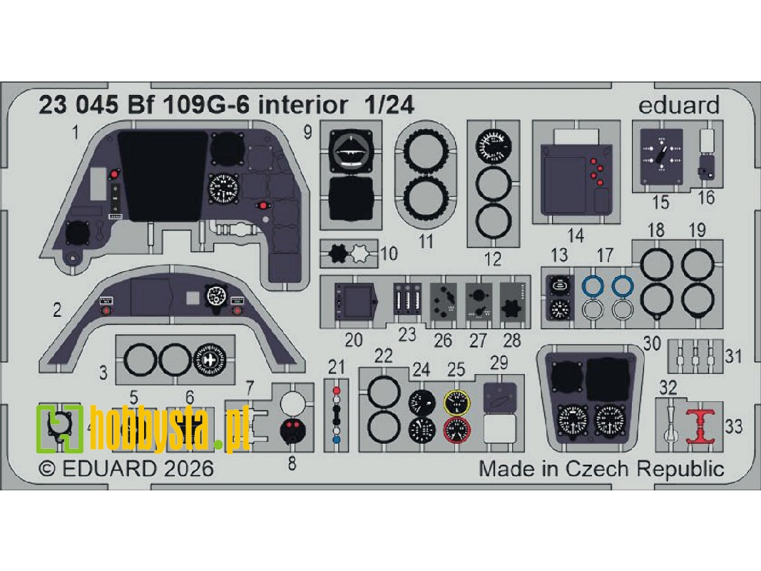 Messerschmitt Bf-109 G-6 - Interior Set (For Airfix Kits) - image 1