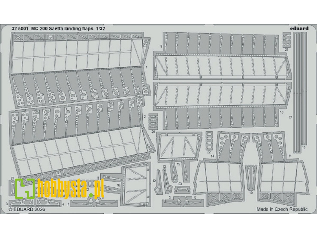 Macchi Mc.200 Saetta - Landing Flaps (For Italeri Kits) - image 1