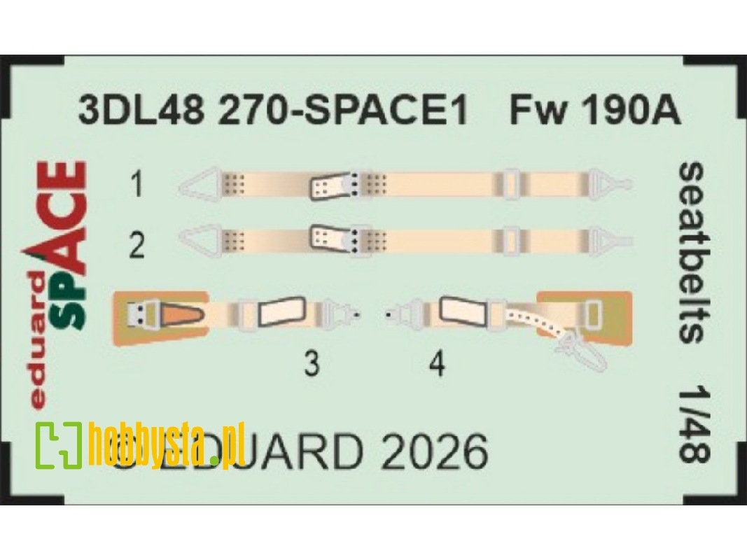Focke Wulf Fw-190 A - Space Set Seatbelts - image 1