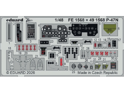Republic P-47 N Thunderbolt - Pe Set (For Miniart Kits) - image 2