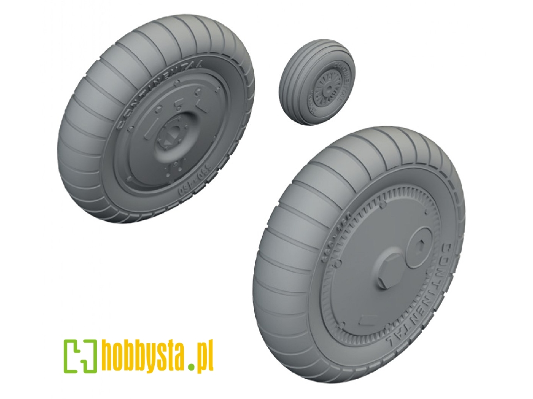Messerschmitt Bf-109 G-5 / G-6 - Wheels Set (3d-printed / For Airfix Kits) - image 1