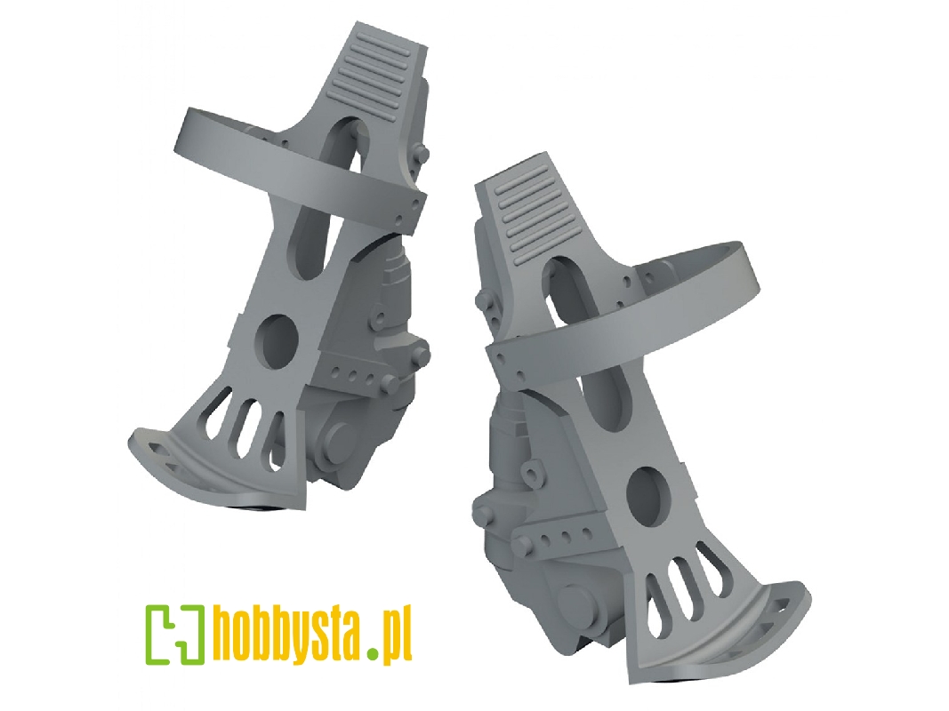 Messerschmitt Bf-109 G-5 / G-6 - Rudder Pedals (3d-printed / For Airfix Kits) - image 1