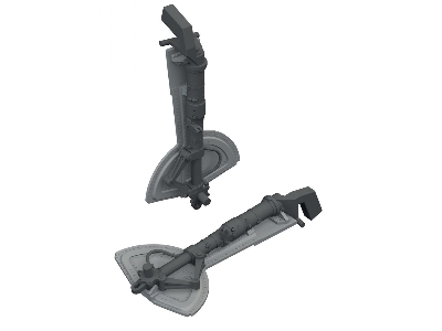 Messerschmitt Bf-109 G - Undercarriage Legs (3d-printined / For Revell Kits) - image 1