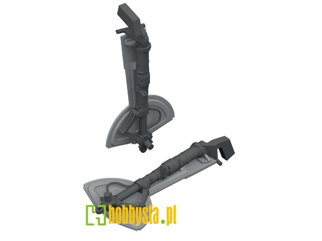 Messerschmitt Bf-109 G - Undercarriage Legs (3d-printined / For Revell Kits) - image 1