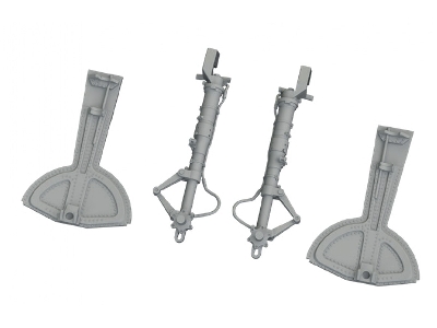 Messerschmitt Bf-109 G - Undercarriage Legs (3d-printined / For Revell Kits) - image 2