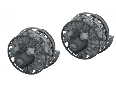 Martin B-26 B/C Marauder - 3d-printed Engines (For Icm Kits) - image 1