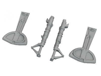 Messerschmitt Bf-109 G - 3d-printed Undercarriage Legs (For Eduard Kits) - image 1