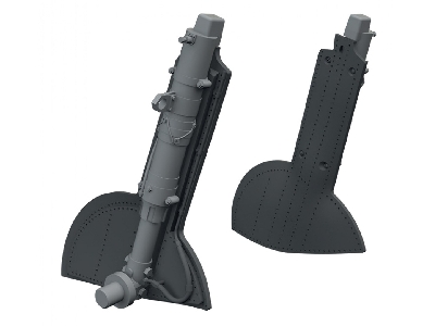 Supermarine Spitfire Mk.Vc - Undercarriage Legs (For Eduard Kits / 3d-printed) - image 1