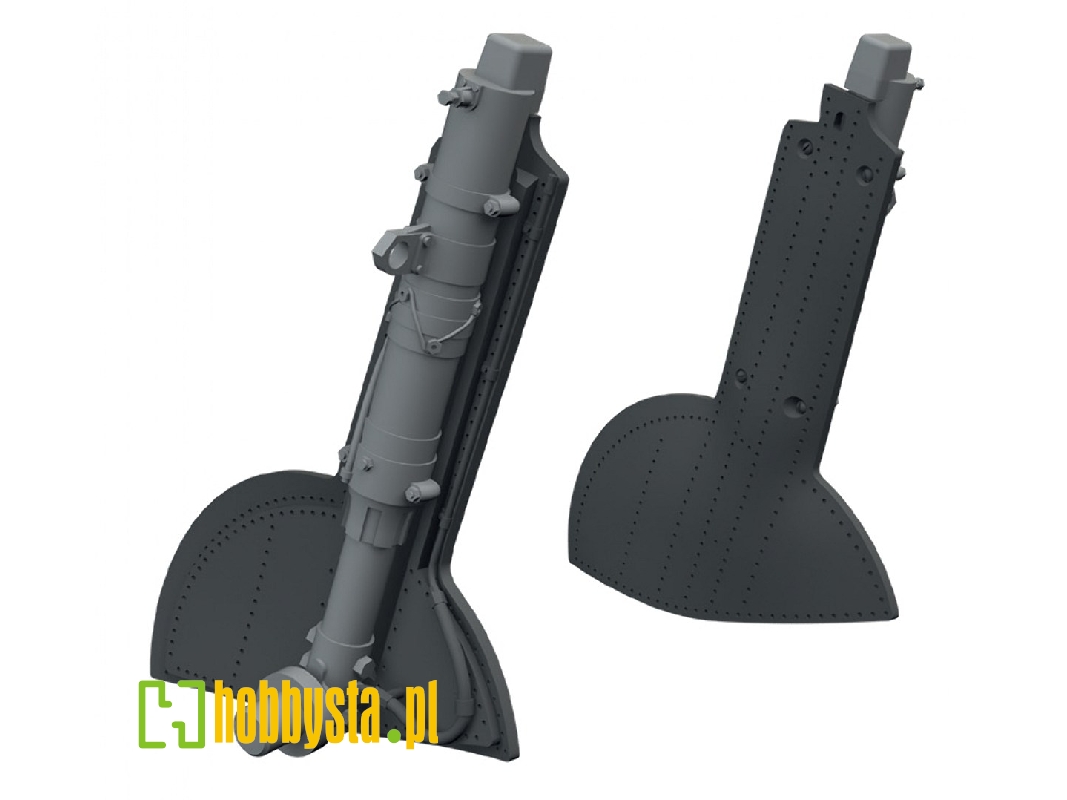 Supermarine Spitfire Mk.Vc - Undercarriage Legs (For Eduard Kits / 3d-printed) - image 1