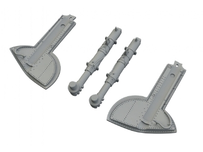 Supermarine Spitfire Mk.Vc - Undercarriage Legs (For Eduard Kits / 3d-printed) - image 2