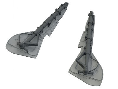 Focke Wulf Fw-190 A-8 / R-2 - Undercarriage Legs (3d-printed / For Eduard Kits) - image 1