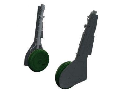 Focke Wulf Fw-190 A-8 / R-2 - Undercarriage Legs (3d-printed / For Eduard Kits) - image 2