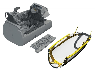 Mig-21 F - Cockpit (3d-printed / For Eduard Kits) - image 1