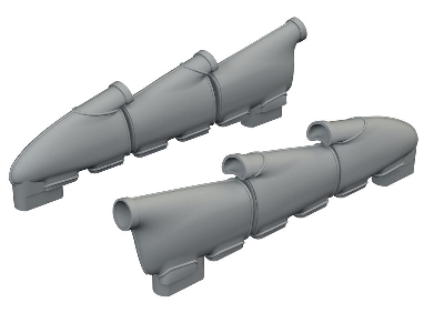 Hawker Hurricane Mk.I - Exhaust Rounded (3d-printed / For Arma Hobby Kits) - image 1
