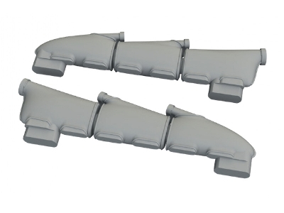 Hawker Hurricane Mk.I - Exhaust Rounded (3d-printed / For Arma Hobby Kits) - image 2
