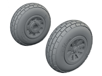 North American P-51 D Mustang - Wheels Block Tread (For Arma Hobby Kits) - image 1