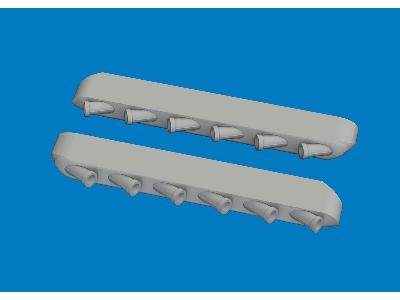 North American P-51 D Mustang - Exhaust Stacks With Fairing (3d-printed / For Arma Hobby Kits) - image 2