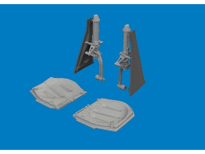 North American P-51 D Mustang - Undercarriage Legs (3d-printed / For Arma Hobby Kits) - image 1