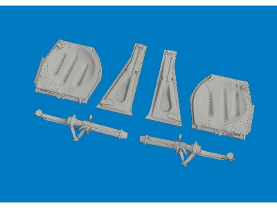 North American P-51 D Mustang - Undercarriage Legs (3d-printed / For Arma Hobby Kits) - image 3