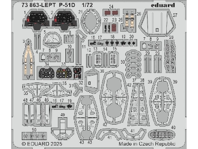 North American P-51 D Mustang - Pe Set (For Arma Hobby Kits) - image 1
