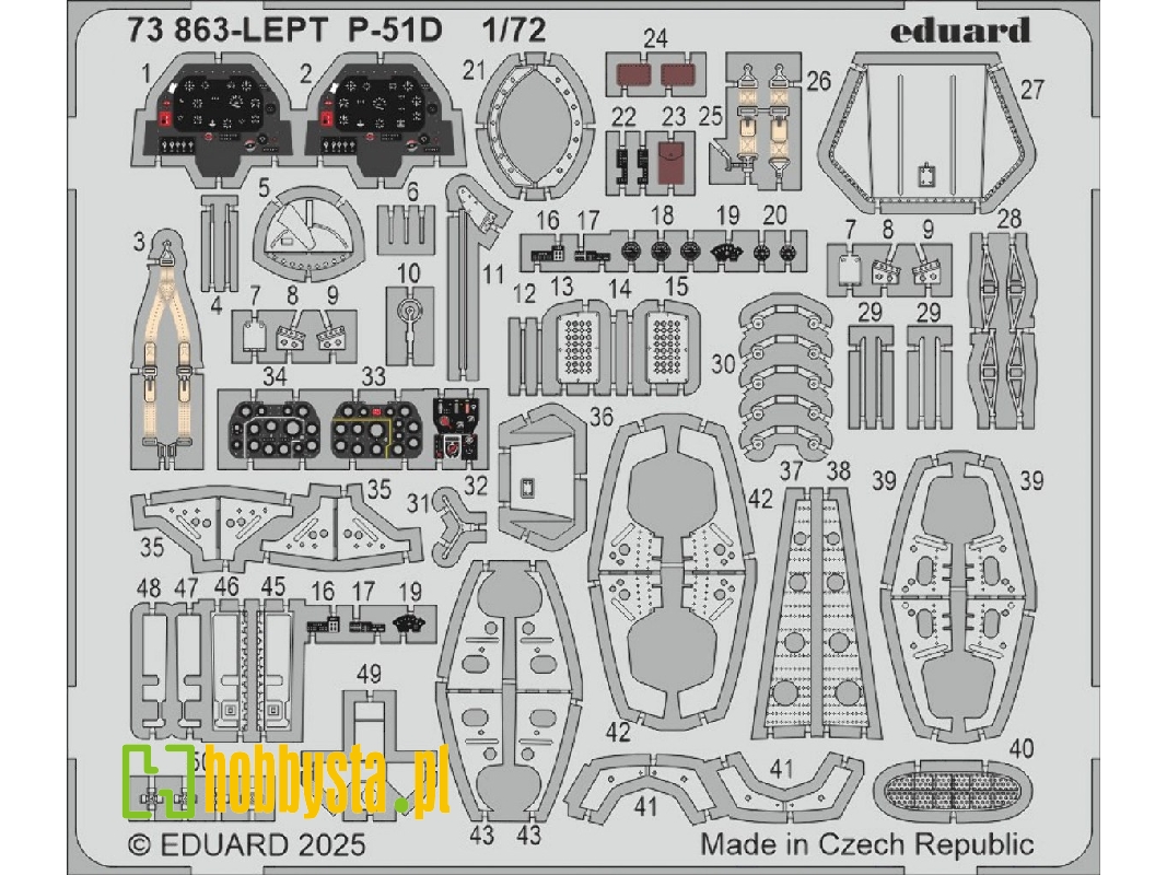 North American P-51 D Mustang - Pe Set (For Arma Hobby Kits) - image 1