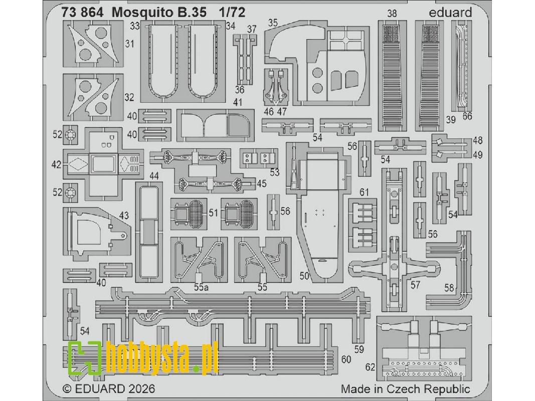 De Havilland Mosquito B.35 - Pe Set (For Airfix Kits) - image 1