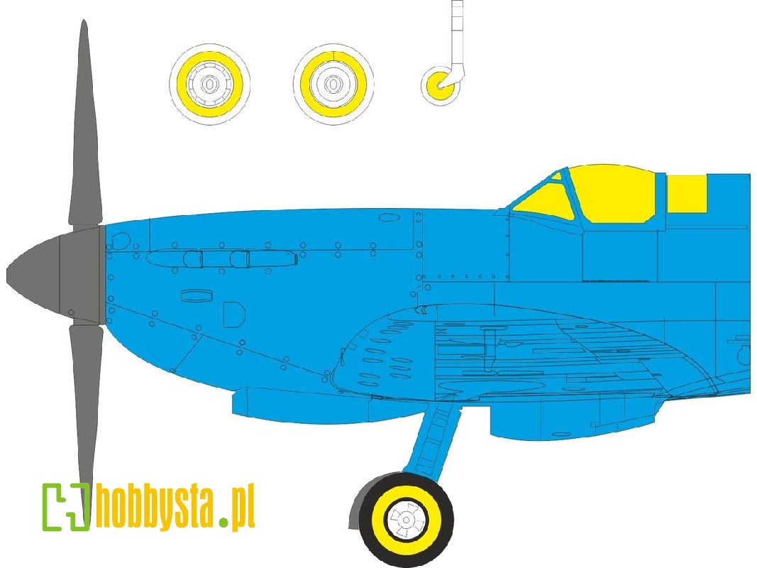 Supermarine Spitfire Mk.Ixe - Tface Paint Mask Set (For Airfix Kits) - image 1