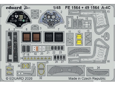 Douglas A-4 C Skyhawk - Cockpit Pe Zoom Set (For Hobby Boss Kits) - image 1