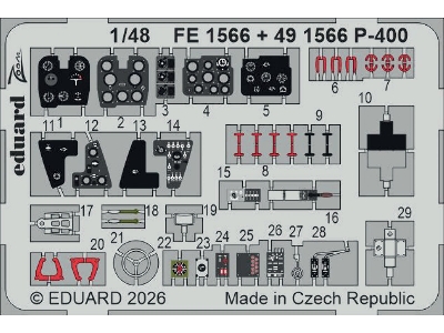 Bell P-400 Airacobra -  Cockpit Pe Zoom Set (For Arma Hobby Kits) - image 1
