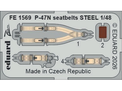 Republic P-47 N Thunderbolt - Steel Seat Belts (For Miniart Kits) - image 1