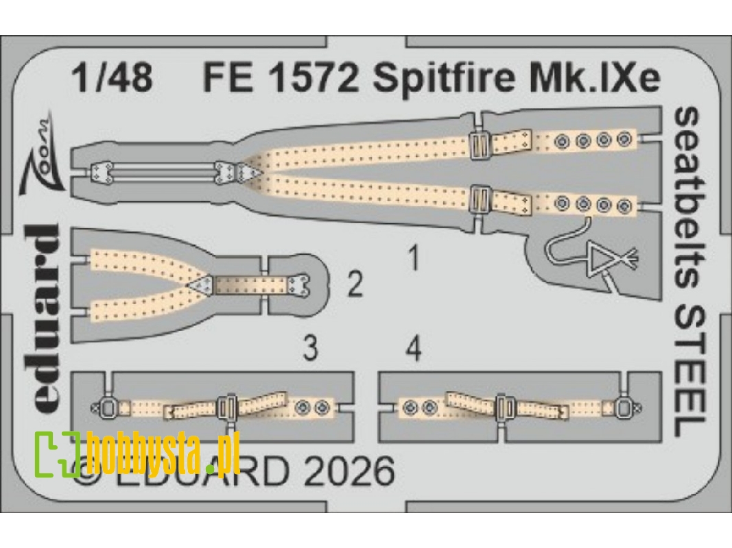 Supermarine Spitfire Mk.Ixe - Steel Seatbelts (For Airfix Kits) - image 1