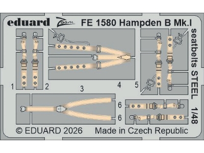 Handley Page Hampden B Mk.I - Steel Seat Belts (For Icm Kits) - image 1
