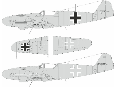 Messerschmitt Bf-109 G-5 / G-6 - National Insignia (For Airfix Kits) - image 1