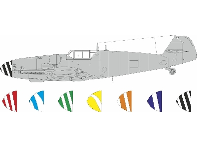 Messerschmitt Bf-109 G-5 / G-6 - Spinner Spirals (For Airfix Kits) - image 1