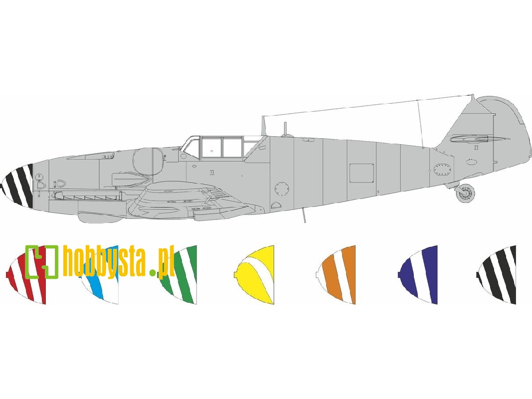 Messerschmitt Bf-109 G-5 / G-6 - Spinner Spirals (For Airfix Kits) - image 1