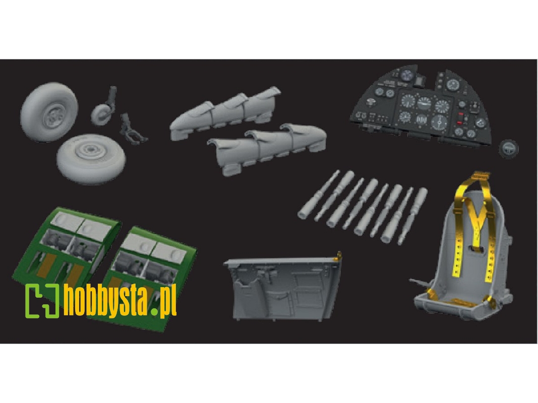 Hawker Hurricane Mk.Iic With Fishtail Exhausts - Big Sin Set (For Arma Hobby Kits) - image 1