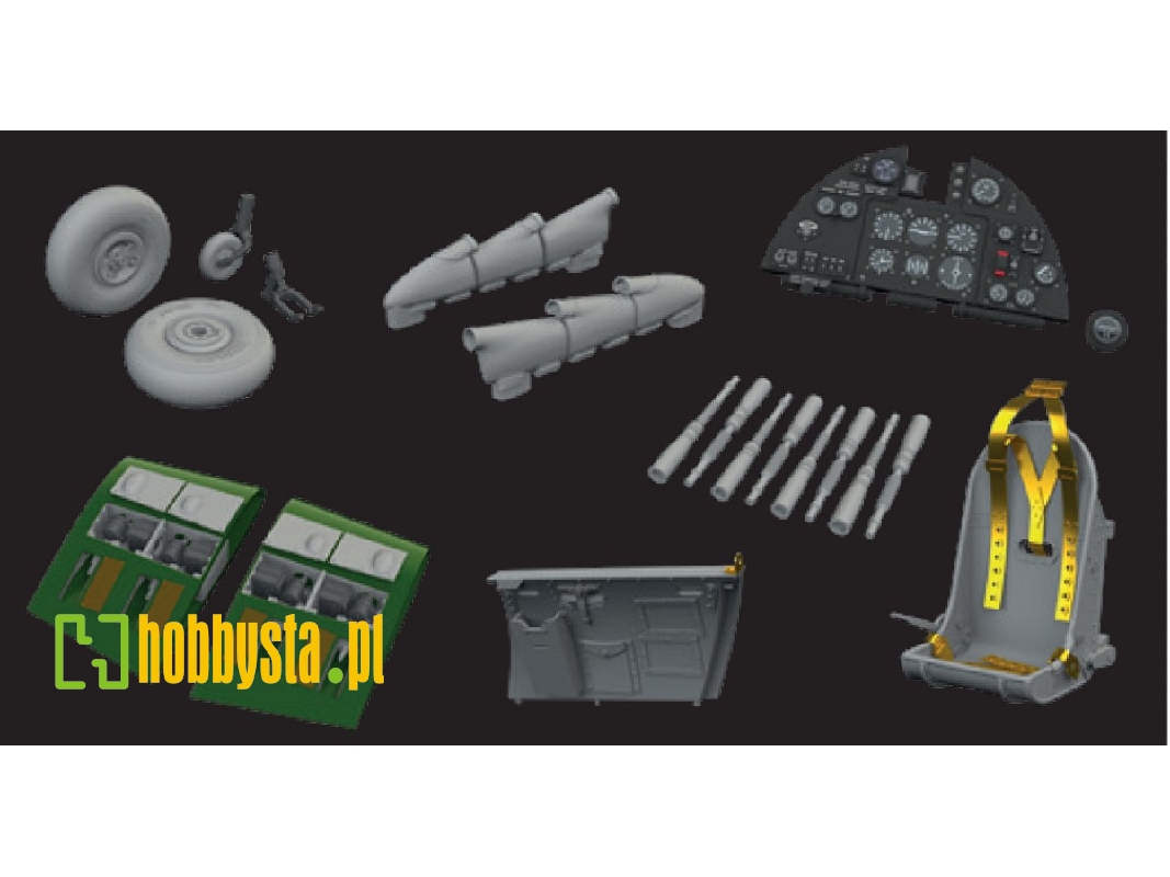 Hawker Hurricane Mk.Iic With Rounded Exhausts - Big Sin Set (For Arma Hobby Kits) - image 1
