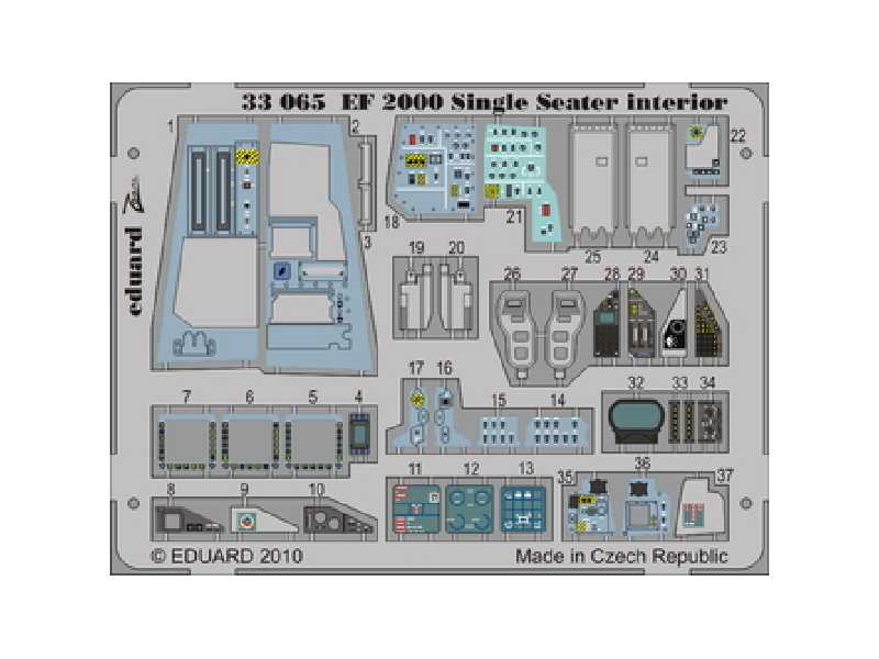 EF 2000 Single Seater interior S. A. 1/32 - Revell - image 1