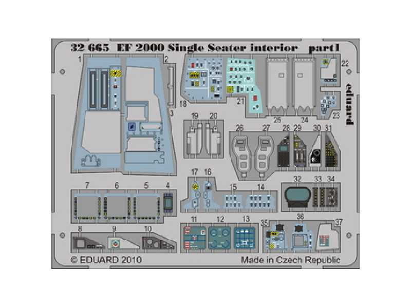 EF 2000 Single Seater interior S. A. 1/32 - Revell - image 1