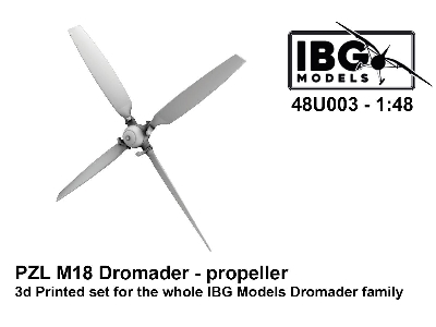 Pzl M18 Dromader - Propeller (For Ibg Kits / 3d-printed) - image 1