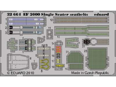 EF 2000 Single Seater seatbelts 1/32 - Revell - image 1