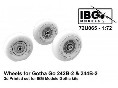 Gotha Go 242b-2 & 244b-2 - Wheels Set (3d-printed / For Ibg Kits) - image 1